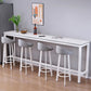 Contemporary Wood Bar Dining Table Rectangle Bar Table for Kitchen