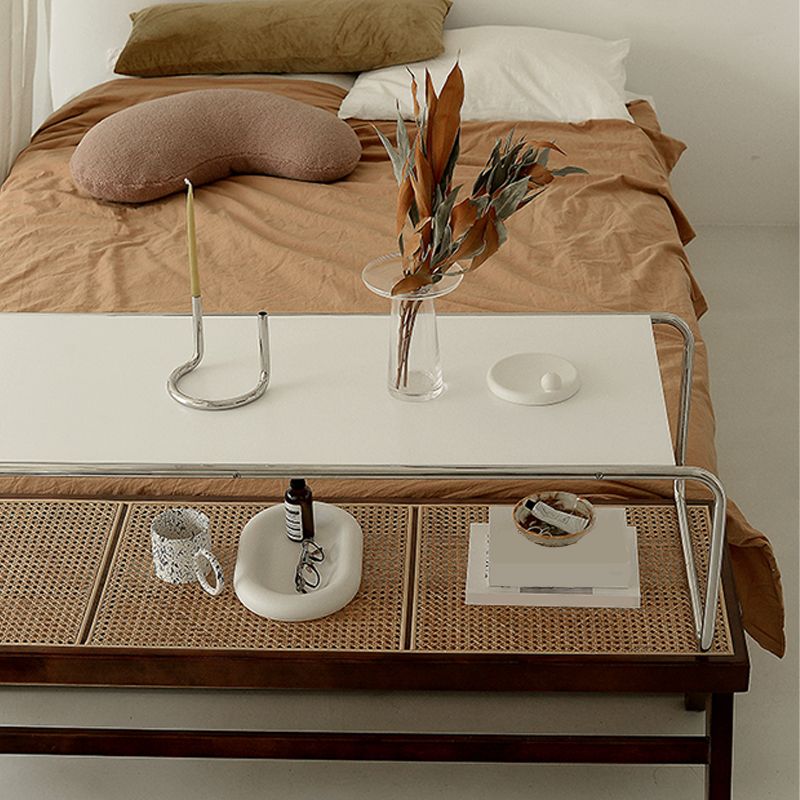 Set da tavolo da cocktail con piano in legno rettangolare semplice e moderno a slitta