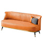 Faux Leather Modern Recessed Arm Sofa Standard Sofa for Living Room, Apartment Clearhalo 'furn' 'furn_sofas' 'Furniture' 'furniture_sofas' 'Living Room Furniture' 'Sofa' 'sofas' 1200x1200_c5a26762-4d19-4724-9482-4bb2e89969a9