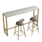 Mesa moderna con altura de barra, mesa de bar con tapa de mármol sintético para uso en Patio
