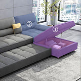 39"H Scandinavian Futon Sofa Bed Folding Gray Leather Futon Sleeper Sofa