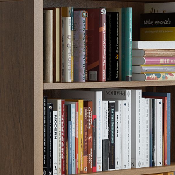 Standard Solid Wood Bookshelf Scandinavian Closed Back Bookcase