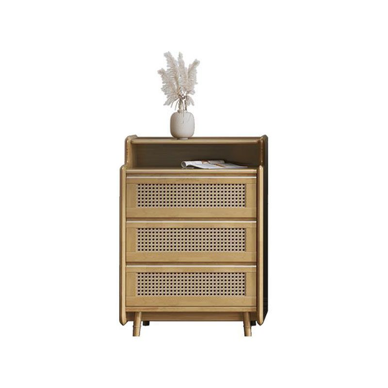 25.6" W Rattan Accent Chest in Rubberwood with Storage Drawers Clearhalo 'Cabinets & Chests' 'cabinets_chests' 'furn' 'furn_cabinets_chests' 'Furniture' 'Living Room Furniture' 1200x1200_c5a74343-be21-4386-a6c9-a0a63d7c75fa