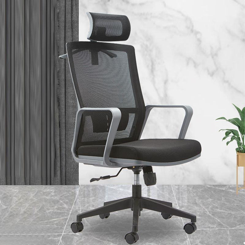 Modern Slide Chair Fixed Arms Adjustable Seat Height Desk Chair with Wheels Clearhalo 'furn' 'furn_office_chair' 'Furniture' 'Office Chairs' 'Office Furniture' 'office_chair' 1200x1200_c5a78581-d951-4c5b-91b8-db3e2f1a4c09