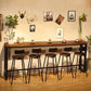 1/6/11 Pieces Bar Stool and Table Set Industrial Pub Dining Set Clearhalo 'Bar Furniture' 'furn' 'furn_home_bar_bar_sets' 'Furniture' 'Home Bars & Bar Sets' 'home_bar_bar_sets' 'Kitchen & Dining Furniture' 1200x1200_c5a7f150-7fbc-4cf7-bfb6-3311c9791b30