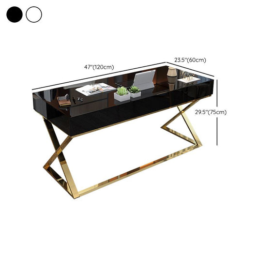 Glamed Engineered Holat Writing Desk Schlafzimmer Büroschreibtisch mit Beinen