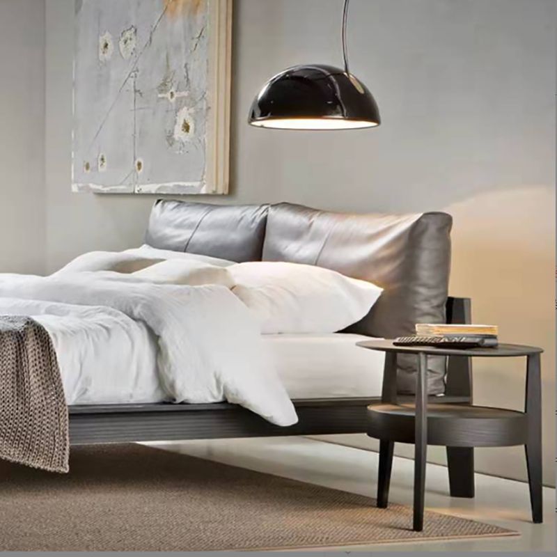 Modernistic Living Room Round 1-Drawer 3 Legs Solid Wood End Table