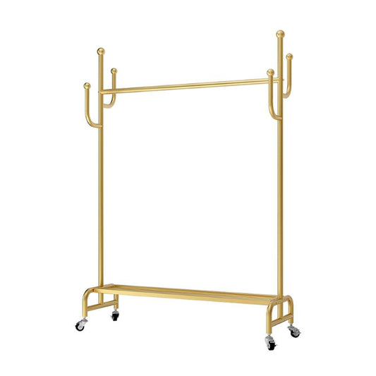 Colgador de abrigo contemporáneo estanterías de almacenamiento independiente de almacenamiento de pie con castores