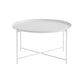 Cross Legs Tray Top Coffee Table Round Metallic Cocktail Table Clearhalo 'Coffee & Accent Tables' 'Coffee Tables' 'coffee_tables' 'furn' 'furn_coffee_tables' 'Furniture' 'Living Room Furniture' 1200x1200_c5aaf22b-b9b7-4fb6-a108-6a0b4ab3db5e