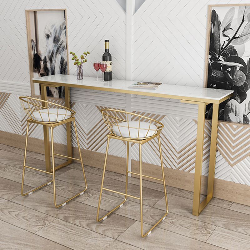 Stone Rectangle Bar Table Traditional Luxury Bar Table with Sled Base Clearhalo 'Bar Furniture' 'Bar Tables' 'bar_tables' 'furn' 'furn_bar_tables' 'Furniture' 'furniture_bar_tables' 'Kitchen & Dining Furniture' 1200x1200_c5ab51bb-79d0-4c24-8693-449b71cf33bf