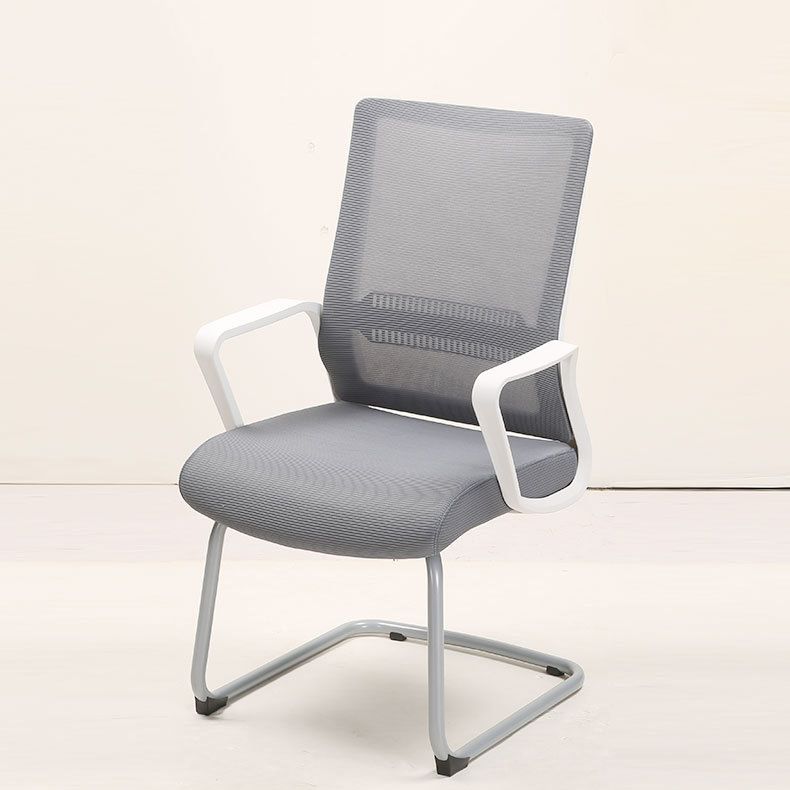 Contemporary Arm Chair Gray Adjustable Arms No Wheels Office Chair Clearhalo 'furn' 'furn_office_chair' 'Furniture' 'Office Chairs' 'Office Furniture' 'office_chair' 1200x1200_c5ad530a-ba1e-40a2-9741-2f96123a069b