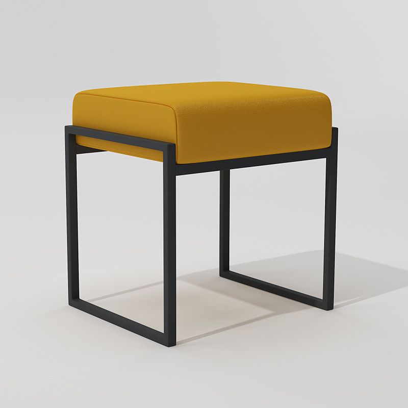 Ottoman moderno in pelle finta colore puro sedia rettangolo impermeabile