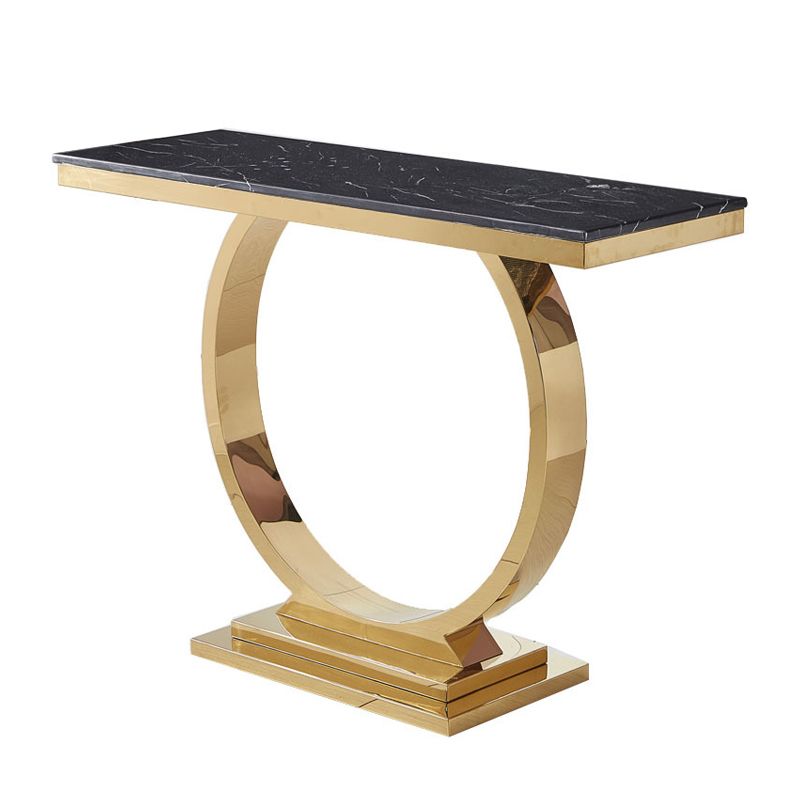 Tabella della console in marmo da 16 "W Tavolo accento resistente alle macchie glam per Hall