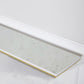 Table de acento glamoroso de 11 "de ancho Stone Gold Rectangle Console Acent Table