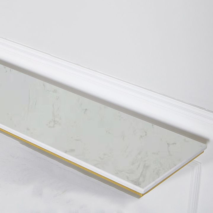 Table de acento glamoroso de 11 "de ancho Stone Gold Rectangle Console Acent Table