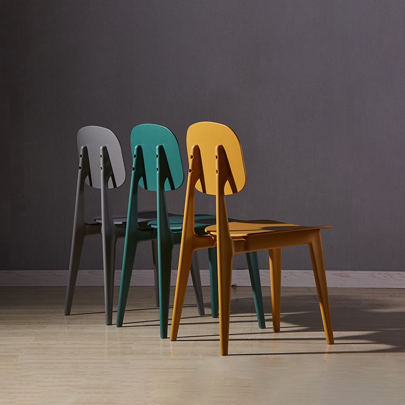 Scandinavian Conference Plastic Side Chair Matte Finish Open Back Dining Chair Clearhalo ' kitchen&dining_furn' 'Dining Chairs' 'Dining Tables & Seating' 'dining_chair' 'furn' 'furn_dining_chair' 'Furniture' 'furniture_dining_chair' 'Kitchen & Dining Furniture' 'kitchen' 1200x1200_c5b5b396-b52e-4143-aa55-dacc9fc15bde