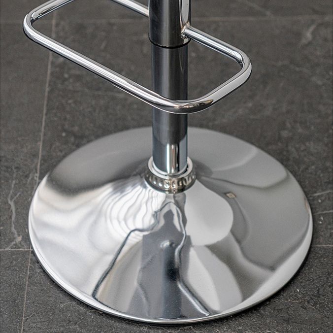 Industrial Backrest Armless Counter Stool Adjustable Iron Stool with Plastic Cushion