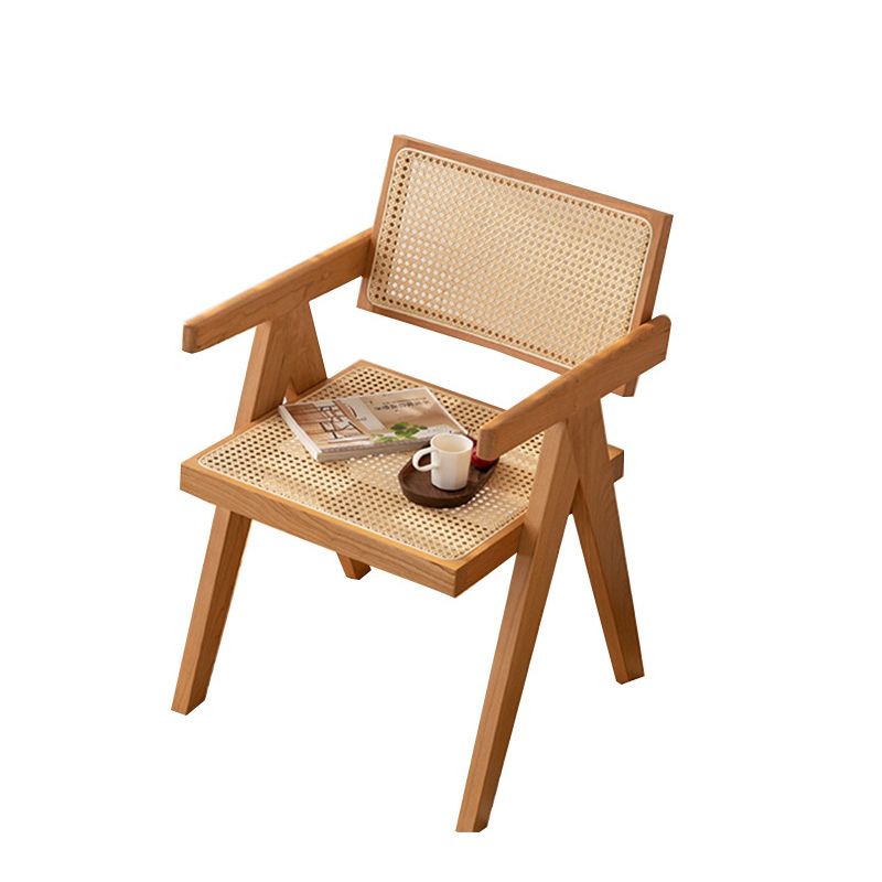 Modern Design Wicker Dining Chairs for Home Arm Open Back Side Chairs Clearhalo 'Dining Chairs' 'Dining Tables & Seating' 'dining_chair' 'furn' 'furn_dining_chair' 'Furniture' 'furniture_dining_chair' 'Kitchen & Dining Furniture' 1200x1200_c5b7aeaa-5431-4c4e-a896-4a24c2a2f753