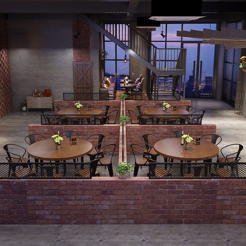 Dark Brown Solid Wood Dining Set 1/3/9 Pieces Dinette Set with Metal Chairs Clearhalo 'Dining Room Sets' 'Dining Tables & Seating' 'dining_room_set' 'furn' 'furn_dining_room_set' 'Furniture' 'Kitchen & Dining Furniture' 1200x1200_c5b7dac3-10dd-4da7-9e8d-a2f4cc666f25