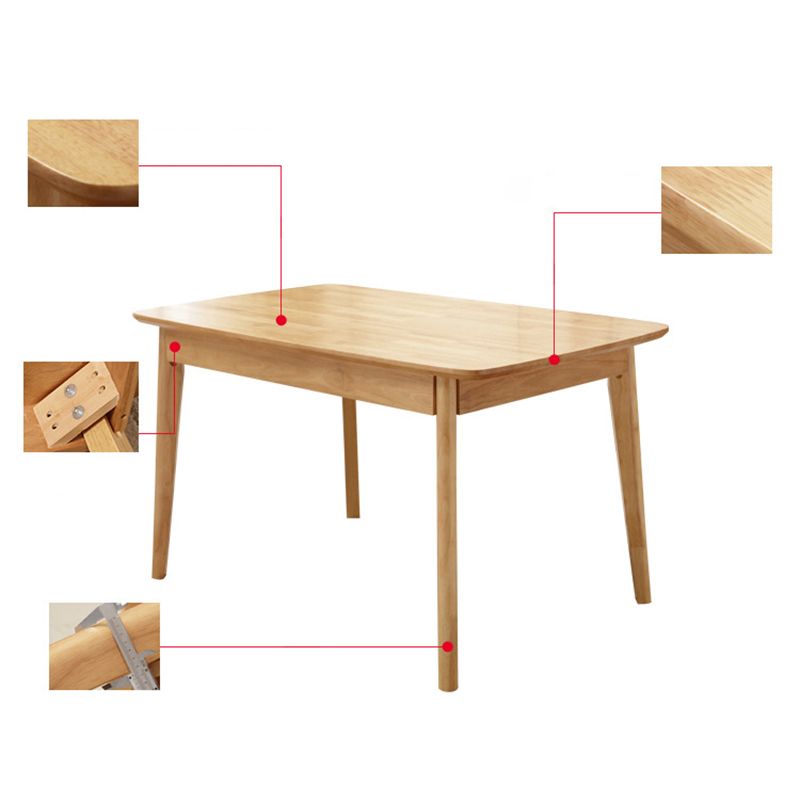 Modern Style Solid Wood Dining Set with Rectangle Shape Table and 4 Legs Base for Home Use Clearhalo 'Dining Room Sets' 'Dining Tables & Seating' 'dining_room_set' 'furn' 'furn_dining_room_set' 'Furniture' 'furniture_dining_room_set' 'Kitchen & Dining Furniture' 'kitchen&dining_furn' 'kitchen' 1200x1200_c5b84f64-321f-44ad-ba95-dbc56f43e9b2