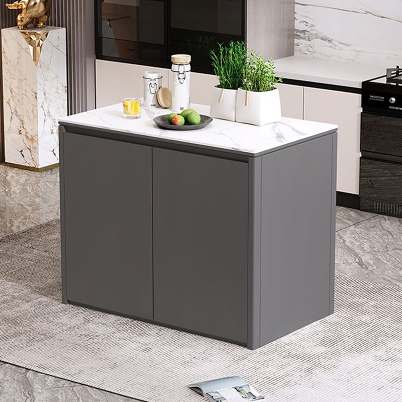 Maison de cuisine à manger table îlot d'îlot de cuisine rectangulaire moderne