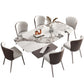 Rectangle White Tone Dining Table Sintered Stone Table Luxury with Pedestal Clearhalo ' dining_table' 'Dining Tables & Seating' 'Dining Tables' 'furn' 'furn_dining_table' 'Furniture' 'furniture_dining_table' 'Kitchen & Dining Furniture' 'kitchen&dining_furn' 'kitchen' 'kitchen_dining_table' 1200x1200_c5bb06ad-2691-4e31-8df7-20e260ef91c5