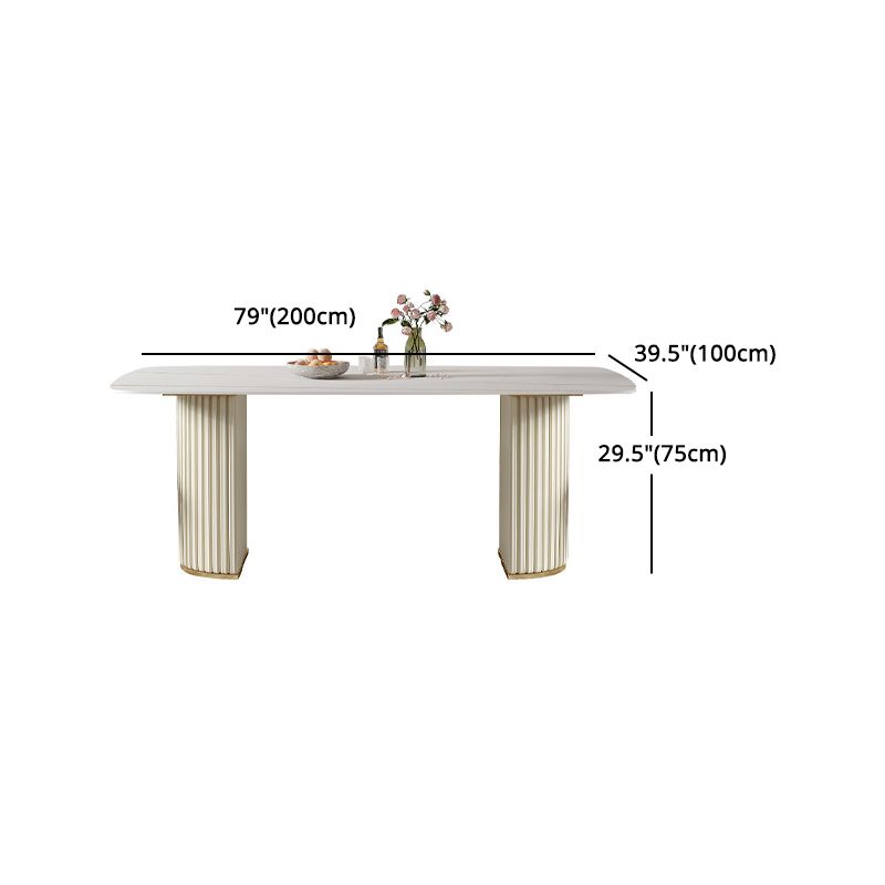 Nordic Sintered Stone Top Dining Set Rectangle 1/2/5/7 Pieces Dining Room Table Set Clearhalo 'Dining Room Sets' 'Dining Tables & Seating' 'dining_room_set' 'furn' 'furn_dining_room_set' 'Furniture' 'furniture_dining_room_set' 'Kitchen & Dining Furniture' 1200x1200_c5bb73e3-2624-49b3-a636-e98567ec6ed9