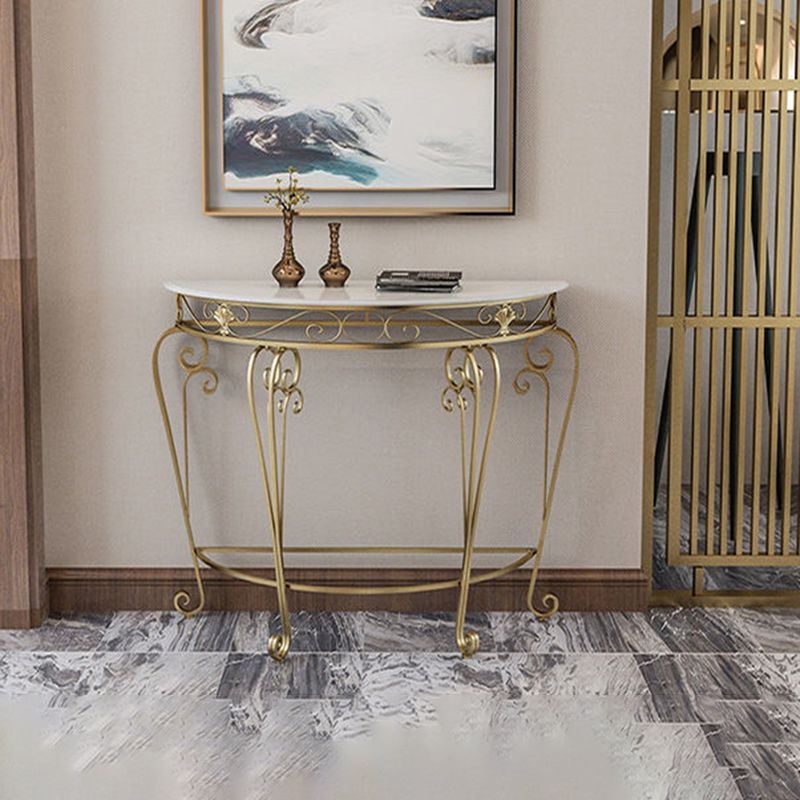 Sala 4 gambe Fucide legno in legno mezza luna resistente a graffi e console resistente alle macchie