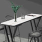 Stone Bar Dining Table Industrial Bar Dining Table with Double Pedestal Base Clearhalo 'Bar Furniture' 'Bar Tables' 'bar_tables' 'furn' 'furn_bar_tables' 'Furniture' 'furniture_bar_tables' 'Kitchen & Dining Furniture' 1200x1200_c5bc38b3-0784-4315-946e-164fb858821d