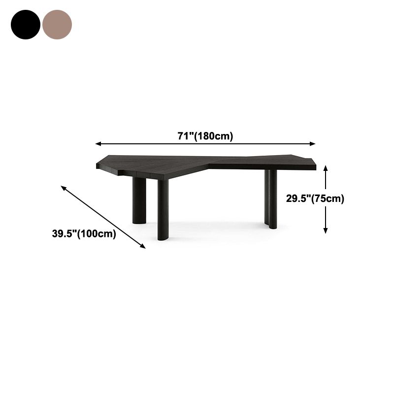 Modern Black and Bround in Wood Counter Table Specialty Dining Table for Kitchen Clearhalo 'Dining Tables & Seating' 'Dining Tables' 'dining_table' 'furn' 'furn_dining_table' 'Furniture' 'Kitchen & Dining Furniture' 1200x1200_c5bf0c4e-470a-470e-9a21-911c5382a209