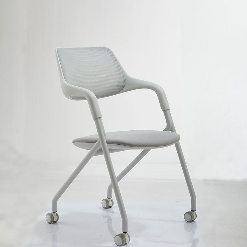 Contemporary Fixed Arms Swivel Chair Gray Cushion Conference Chair Clearhalo 'furn' 'furn_office_chair' 'Furniture' 'Office Chairs' 'Office Furniture' 'office_chair' 1200x1200_c5c19eb5-57fd-47a6-a7fc-335c3750dc86