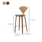 Contemporary Contoured Seat Low Back Bar Stools with Footrest