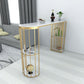 Rectangle Stone Bar Table Traditional Luxury Bar Dining Table with Sled Base Clearhalo 'Bar Furniture' 'Bar Tables' 'bar_tables' 'Furniture' 'furniture_bar_tables' 'Kitchen & Dining Furniture' 1200x1200_c5c28962-a1d6-4f6e-a122-d3677e56f89c