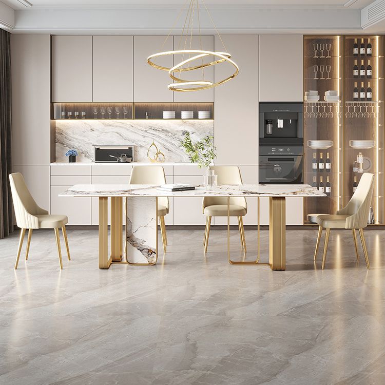 Nordic Dining Set 1/4/5/7 Pieces Rectangle Stone Dining Table for Dining Room Clearhalo 'Dining Room Sets' 'Dining Tables & Seating' 'dining_room_set' 'furn' 'furn_dining_room_set' 'Furniture' 'Kitchen & Dining Furniture' 1200x1200_c5c4533e-0bab-44dd-8498-a19820f974af