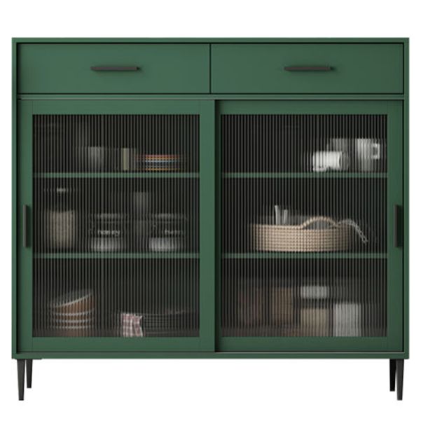 Credenza moderna in legno porta scorrevole in legno di vetro con spazio per la sala da pranzo