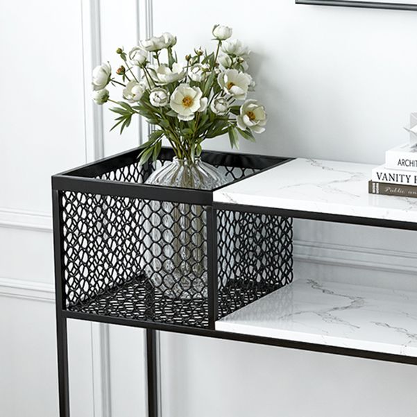 Tavolo di accento della console rettangolare moderna antica console di divano console in marmo