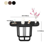 Tavolo da console a mezza luna in pino tavolo da accento moderno da 14 "a metà secolo per Hall