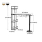 Contemporary Double Pedestal Bar/Dinette Table Wine Rack Stone Counter-height Pub Table Clearhalo 'Bar Furniture' 'Bar Tables' 'bar_tables' 'furn' 'furn_bar_tables' 'Furniture' 'furniture_bar_tables' 'Kitchen & Dining Furniture' 'kitchen&dining_furn' 'kitchen' 1200x1200_c5c8cbae-1168-4cd0-89c8-94c35cf074b5