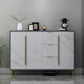 Sideboard glam sideboard in legno ingegnere grigio con porta per soggiorno