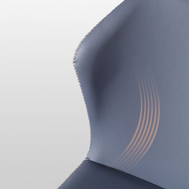 Minimalist Black Solid Back Dining Side Chair Metal Upholstered Dining Side Chair Clearhalo ' kitchen&dining_furn' 'Dining Chairs' 'Dining Tables & Seating' 'dining_chair' 'furn' 'furn_dining_chair' 'Furniture' 'furniture_dining_chair' 'Kitchen & Dining Furniture' 'kitchen' 1200x1200_c5cb1fc4-496f-4c0c-8149-bf11a06a63c7