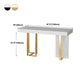 Glam Iron Bar Dining Table with White Stone Top Rectangle Indoor Bistro Table Clearhalo 'Bar Furniture' 'Bar Tables' 'bar_tables' 'furn' 'furn_bar_tables' 'Furniture' 'furniture_bar_tables' 'Kitchen & Dining Furniture' 1200x1200_c5cb416f-4573-4577-ac14-eb681d2cf7b7