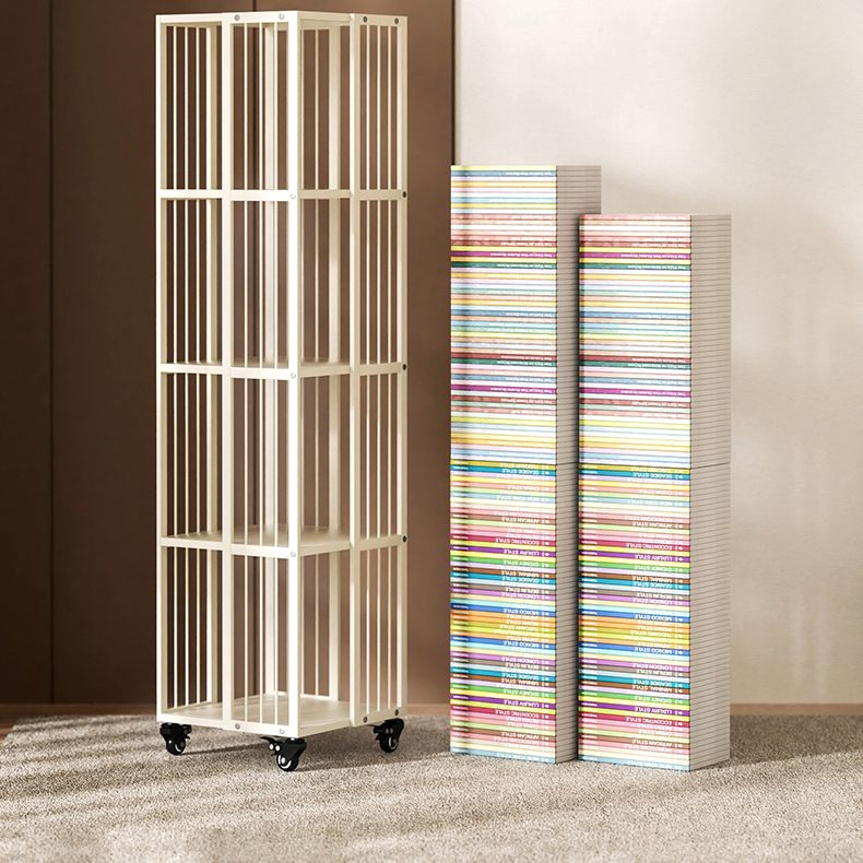 Estantería moderna de metal blanco puro estandaros abiertos estantería vertical vertical