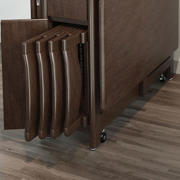 Modern Dining Set 1/2 Pcs Solid Wood Dining Table with Drop Leaf Clearhalo 'Dining Room Sets' 'Dining Tables & Seating' 'dining_room_set' 'furn' 'furn_dining_room_set' 'Furniture' 'Kitchen & Dining Furniture' 1200x1200_c5ccf1ff-87e5-4312-a855-b00edf89d5c9