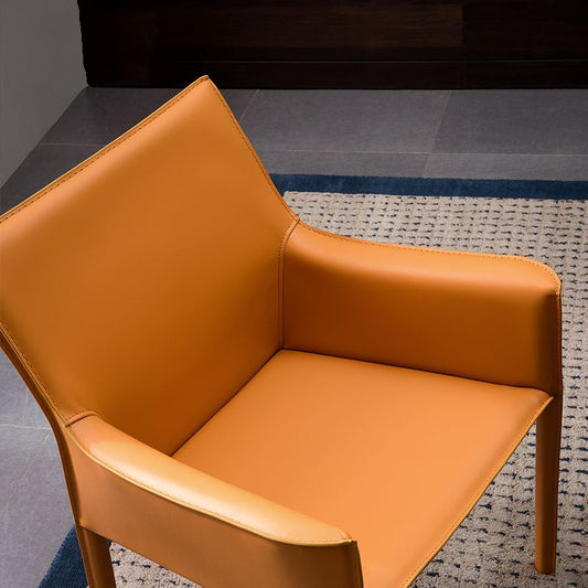 Contemporary Dining Arm Chair 23'' Wide Solid Back Chair with Stainless Steel Legs Clearhalo ' kitchen&dining_furn' 'Dining Chairs' 'Dining Tables & Seating' 'dining_chair' 'Furniture' 'furniture_dining_chair' 'Kitchen & Dining Furniture' 'kitchen' 1200x1200_c5cd273c-726a-4c7e-adb3-873f62c43710