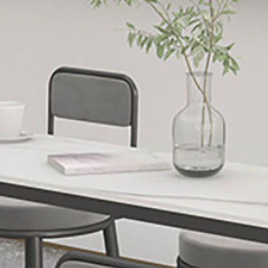 モダンな1/7ピースバーテーブルセット長方形の石のカウンターテーブルリビングルーム用のスツール付き