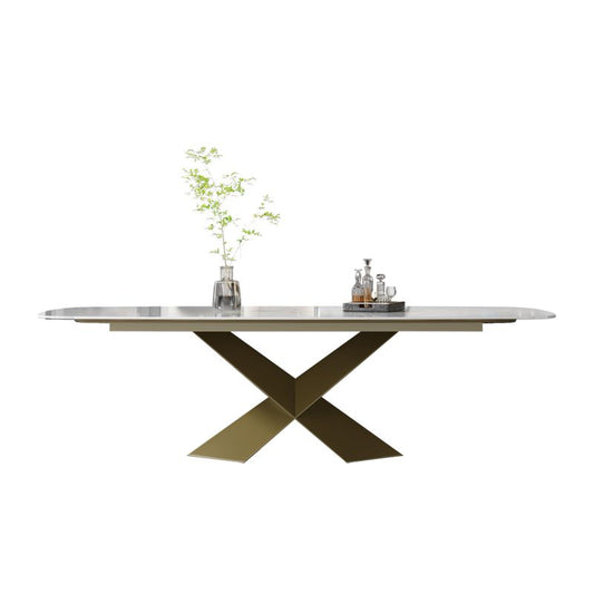 Rectangle Dining Table Sintered Stone Dining Table for Dining Room Clearhalo 'Dining Tables & Seating' 'Dining Tables' 'dining_table' 'furn' 'furn_dining_table' 'Furniture' 'Kitchen & Dining Furniture' 1200x1200_c5cdf0d4-e012-43d3-b314-a28ab75a2aa5
