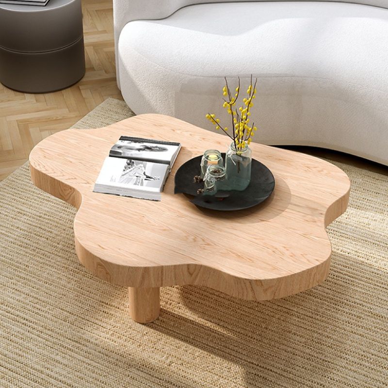 Tavolo da cocktail nordico 3 gambe in legno massiccio tavolino da caffè geometrico