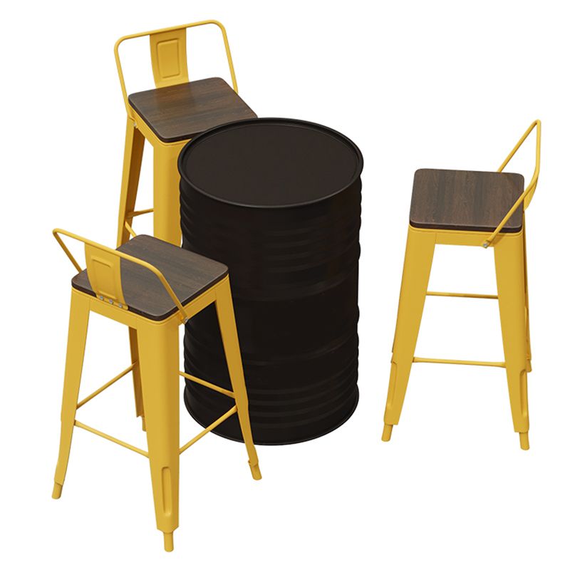 1/3/4 Pieces Industrial Style Bar Stool and Table Set Metal Bar Table Set Clearhalo 'Bar Furniture' 'furn' 'furn_home_bar_bar_sets' 'Furniture' 'Home Bars & Bar Sets' 'home_bar_bar_sets' 'Kitchen & Dining Furniture' 1200x1200_c5ce749a-e141-46ff-ab5d-2931a7565fc5