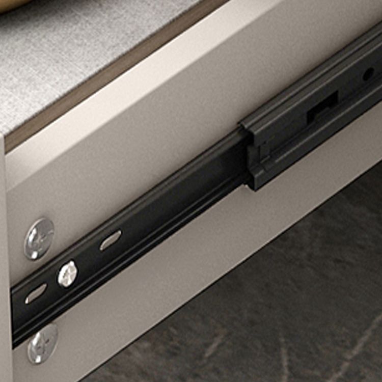 Glam Buffet Server con scaffali regolabili in legno e server di pranzo in pietra