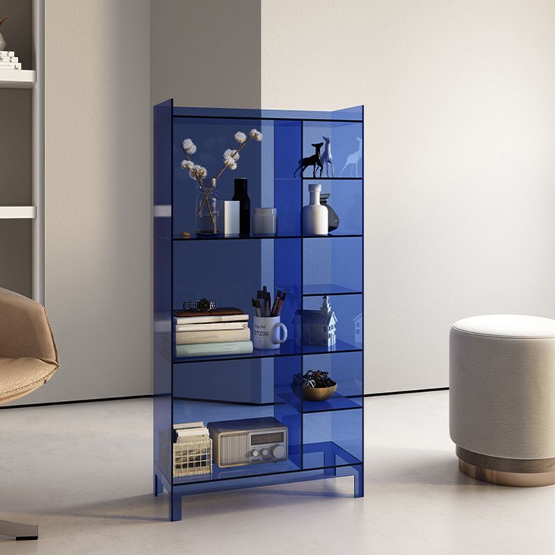 Scandinavian Acrylic Standard Bookshelf Closed Back Bookshelf,23.6"L x 9.84"W x 47.2"H Clearhalo 'Bookcases' 'furn' 'furn_bookcases' 'Furniture' 'furniture_bookcases' 'kitchen' 'kitchen_bookcases' 'Living Room Furniture' 'Office Furniture' 1200x1200_c5d2ac3d-81ad-40e6-9d8e-9bcf24d2c44e